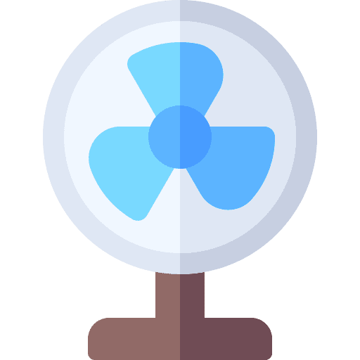 Table fan electronics air fresh icon