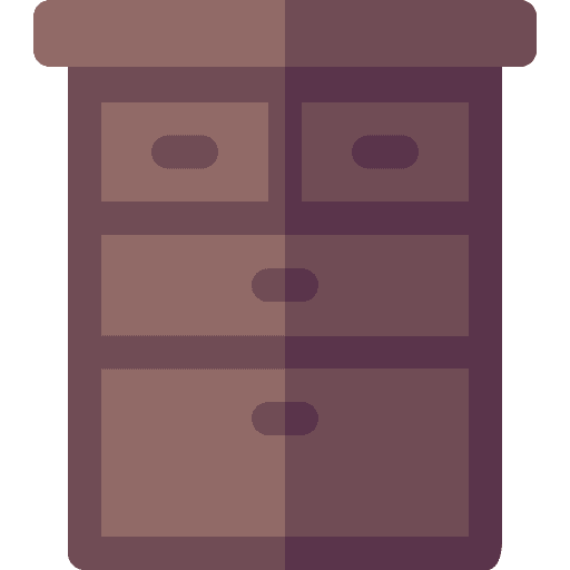 Cupboard storage furniture and household cabinet icon