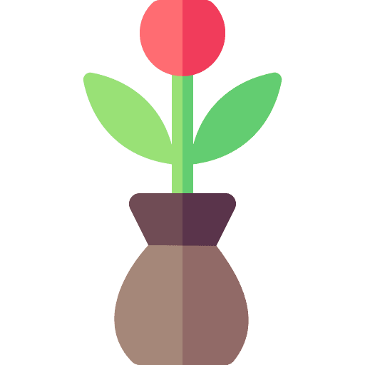 Flower pot flower botanic icon