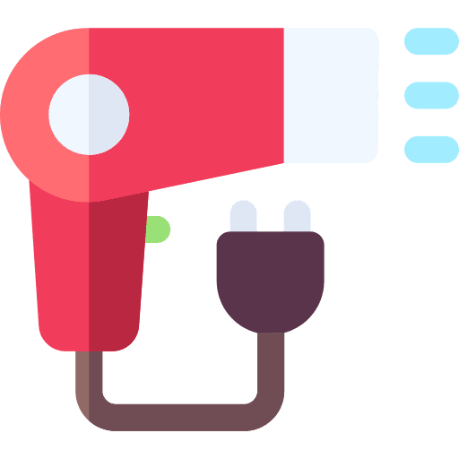 Hairdryer electronics dry beauty icon