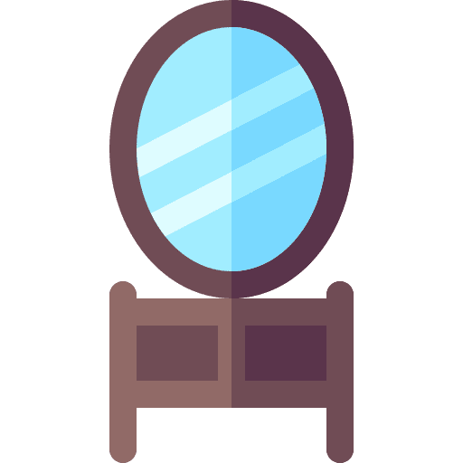 Mirror home decoration cabinet furniture icon