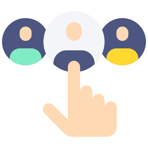 Choosing choose business and finance candidate icon