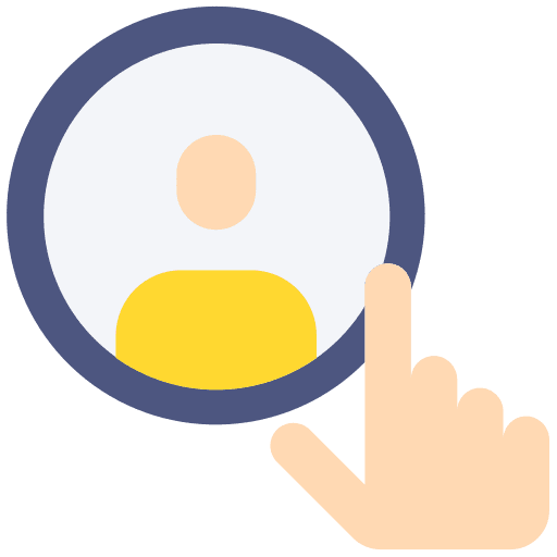Selection ui business and finance pointing hand icon