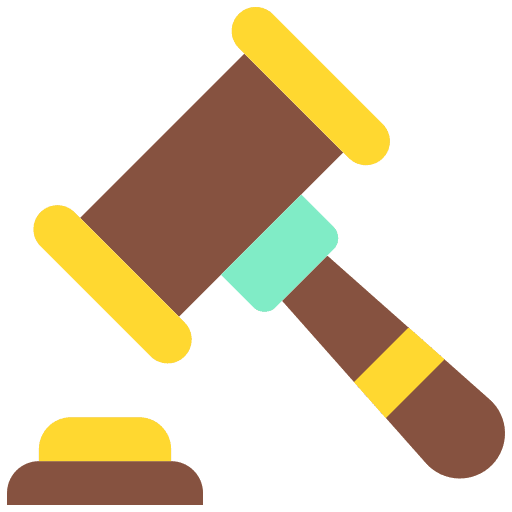 Justice judge auction hammer icon Justice judge auction hammer icon