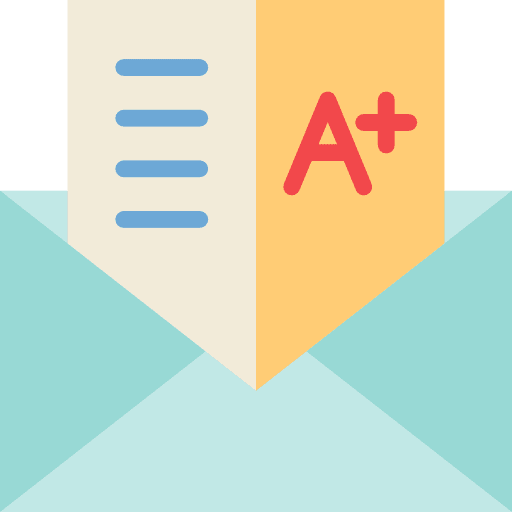 Grades exam mark education icon