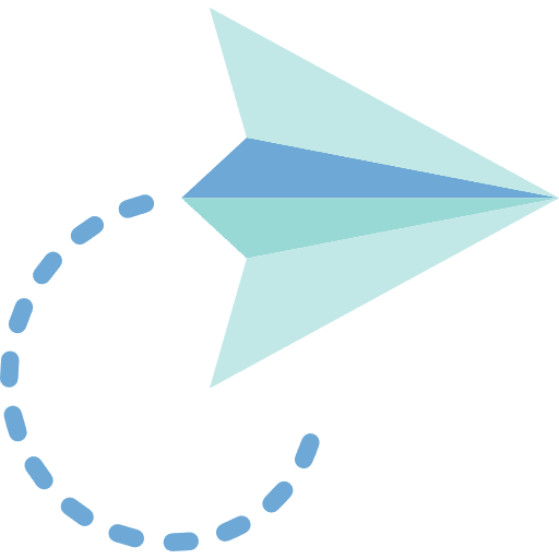 Paper plane origami airplane origami message icon