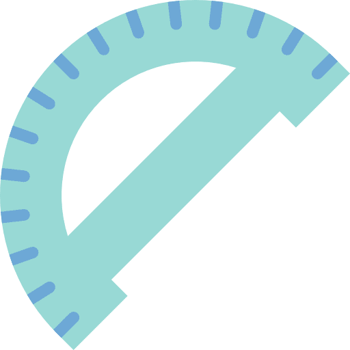 Protractor rule tools and utensils measuring utensils icon