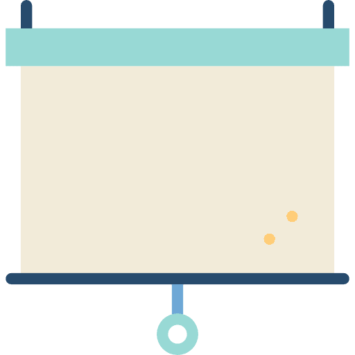 Screen interface powerpoint projector icon