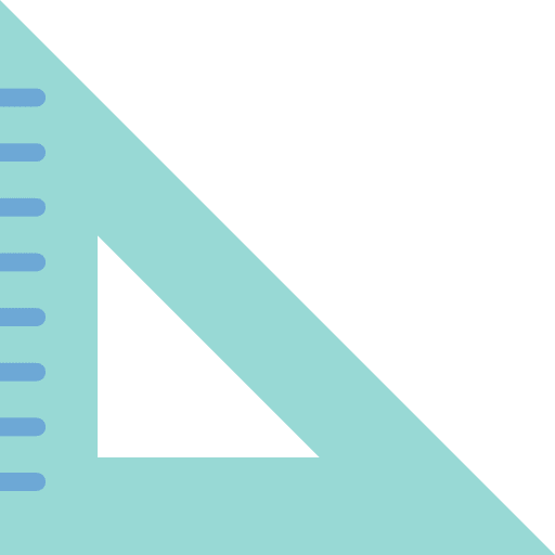 Set square measuring drawing rulers icon