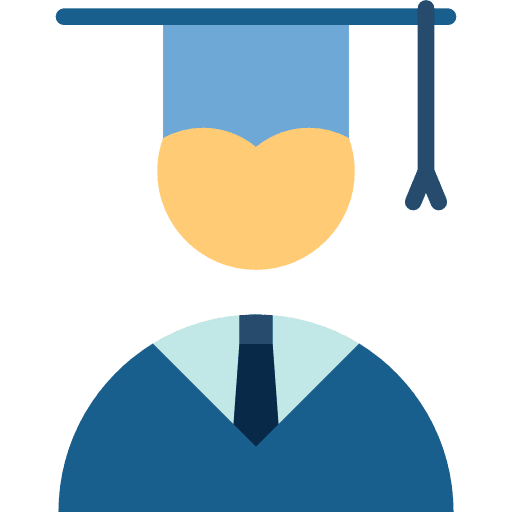 Graduate academy mortarboard education icon