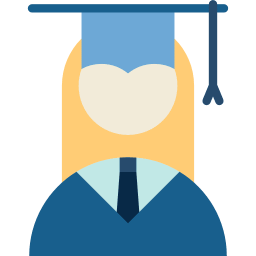 Graduate girl education woman icon