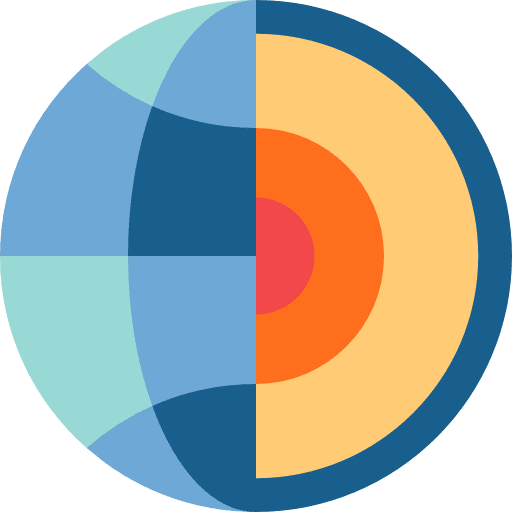 Science nuclear earth education icon