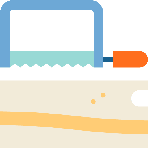 Carpentry saw improvement tools and utensils icon