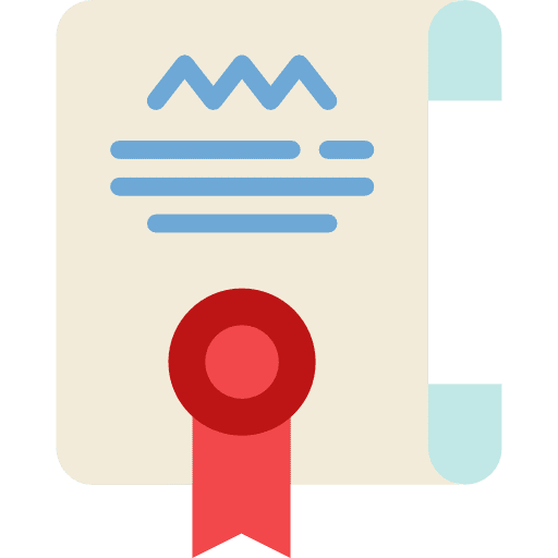 Diploma education certificate degree icon