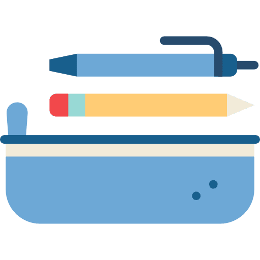 Pencil case education writing tool pencil case icon