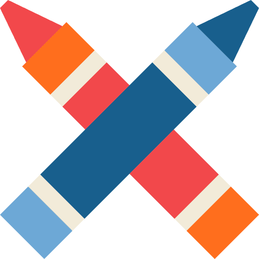 Crayons draw education crayon icon