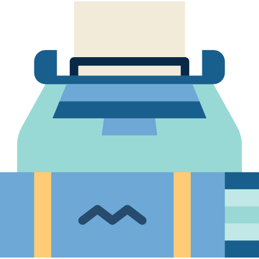 Writing page typewriter sheet icon