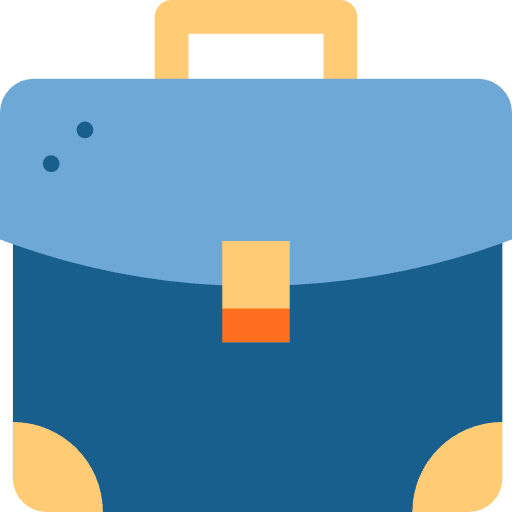 Briefcase baggage business travelling icon