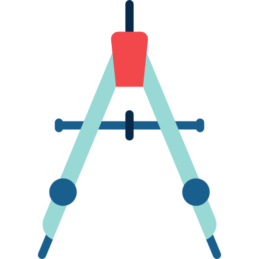Compass draw drawing school materials icon