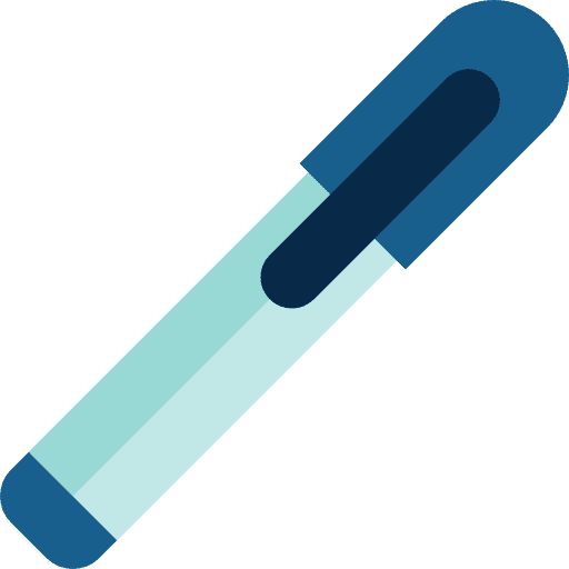 Pen writing tools and utensils pencil icon