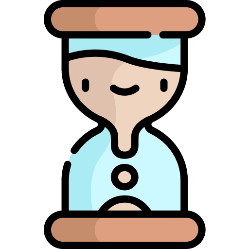 Hourglass video game tools and utensils face icon