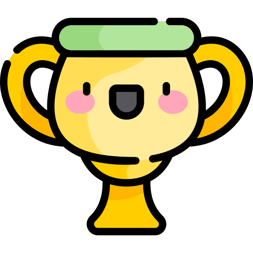Trophy video game gaming cute icon