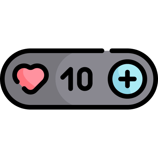 Life bar heart lifes interface icon