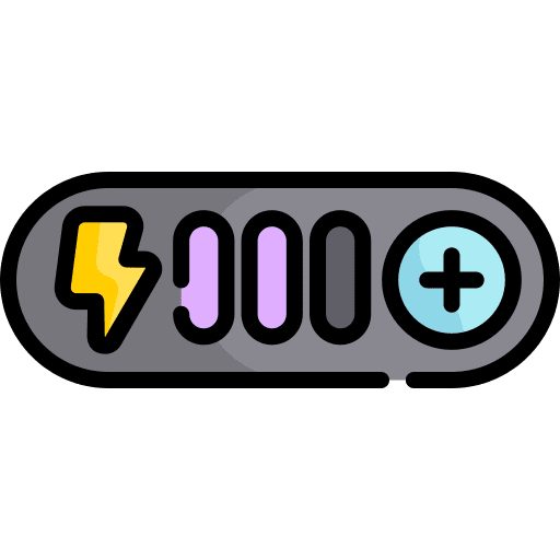 Energy bar gaming video game energy icon