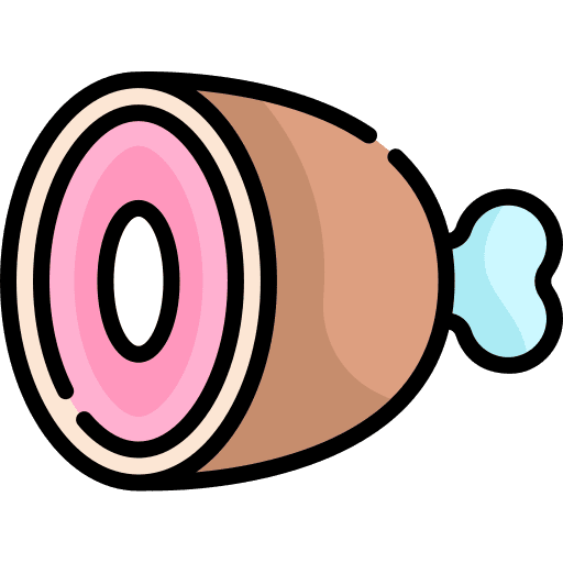 Ham meat ham leg food and restaurant icon