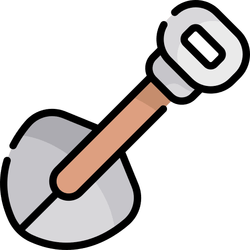Shovel farming and gardening video game construction and tools icon