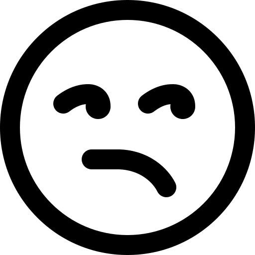 Displeased emojis smileys emoticon icon