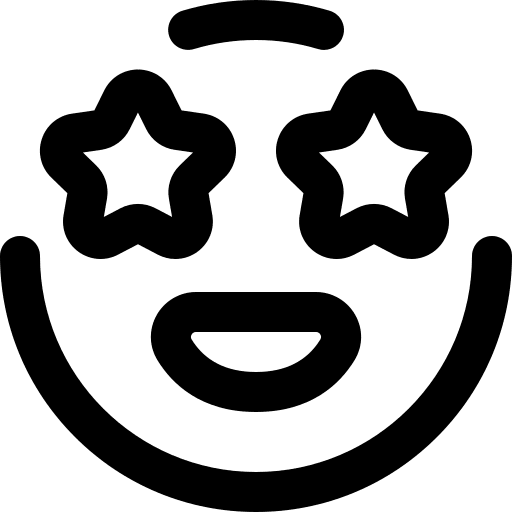 Stars smileys excited feelings icon Stars smileys excited feelings icon