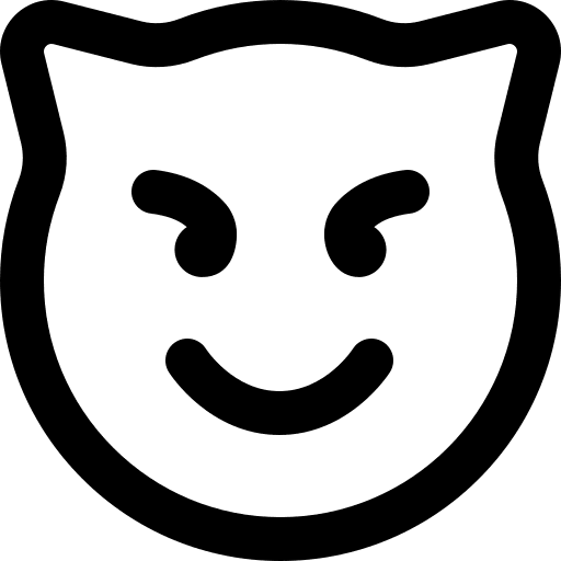 Horns emoticon feelings smileys icon Horns emoticon feelings smileys icon