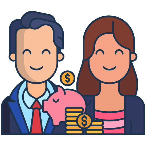 Couple couple woman saving icon