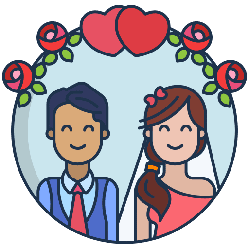 Couple husband marriage love icon