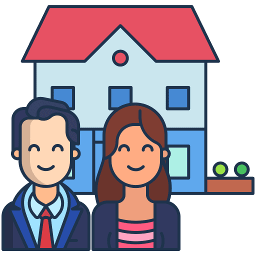 Couple real estate family people icon