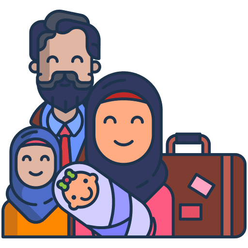 Family father traveler family icon