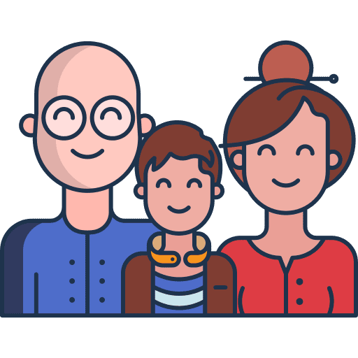Family kid family mother icon
