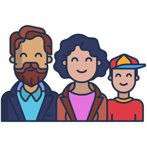 Family parents young father icon