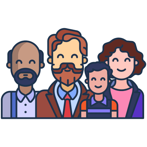 Family young family man icon