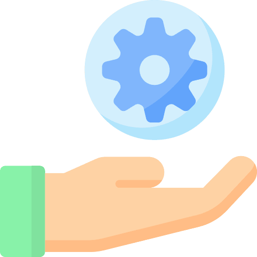 Share gear help cogwheel icon