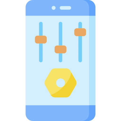 Smartphone levels smartphone adjustment icon