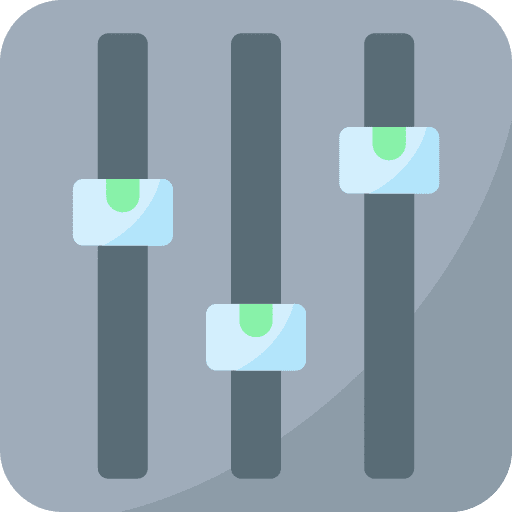 Control panel settings sliders equalizer icon