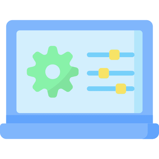 Laptop configuration laptop development icon