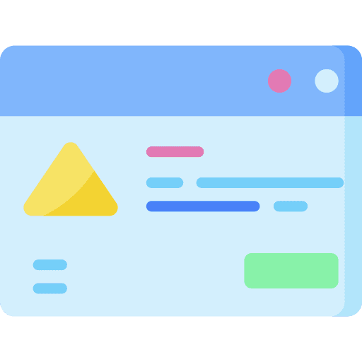Warning pop up user interface ui icon