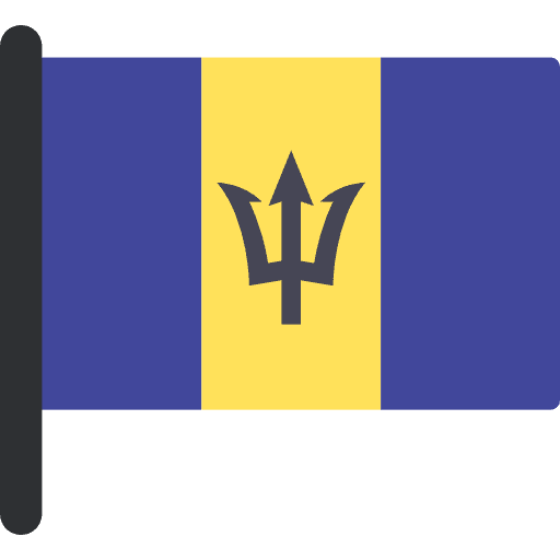 Barbados nation flags country icon