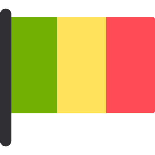 Mali flag nation country icon