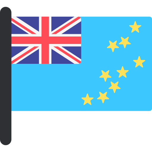 Tuvalu nation flag world icon