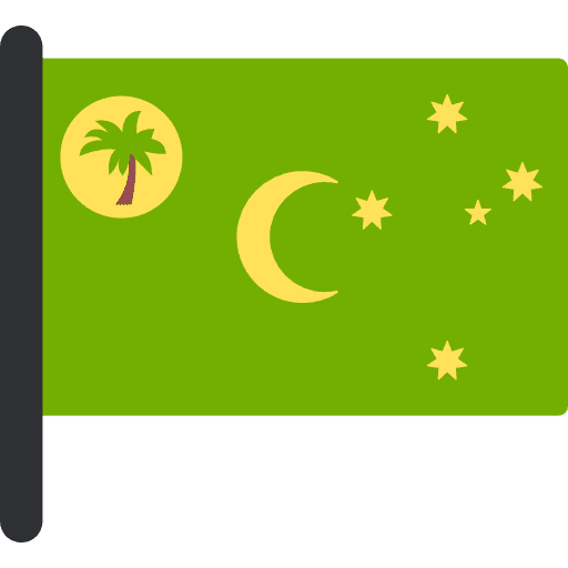 Cocos island flag world country icon