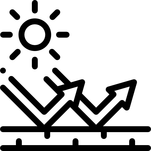 Protection clothes uva rays arrow icon